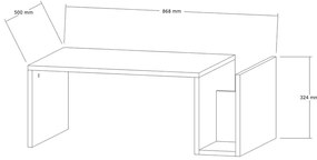 Măsuță de conferință Memo Freesia Marble