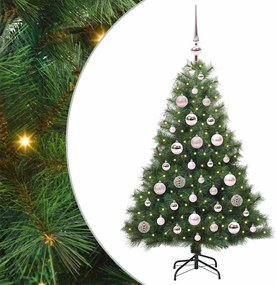 vidaXL Brad de Crăciun artificial cu 150 LED Verde 120 cm PE și PVC