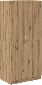 vidaXL Șifonier, stejar artizanal, 90x52x200 cm, lemn prelucrat