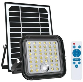Proiector solar exterior cu senzor LED 10W 3,7V 4000K IP65 + telecomandă