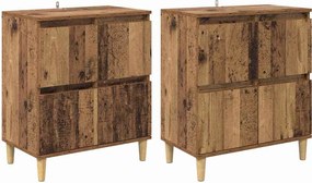 vidaXL Bufeturi 2 pcs Lemn Vechi 60 x 35 x 70 cm Lemn compozit