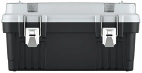Cutie pentru scule cu maner metalic si incuietori 47 x 25,6 x 23,8 cm, cutii, gri