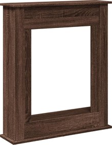 vidaXL Mască de șemineu, stejar maro,75x20x87,5 cm, lemn prelucrat