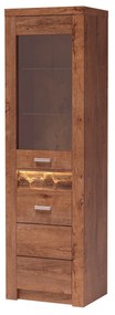 Vitrină Indie 04 (cu iluminat LED) (Arin deschis). 1057760