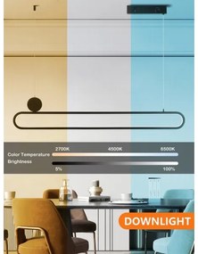 Lustră LED dimabilă pe cablu Immax NEO 07231L LITE OVALE LED/50W/230V Wi-Fi Tuya + telecomandă