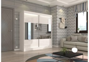 Expedo Dulap dormitor MOSTA, 200x215x61, alb/alb