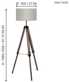 Eglo 44115 - Lampadar LANTADA 1xE27/60W/230V