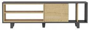 Comoda TV Rosmar - Antracit, Oak