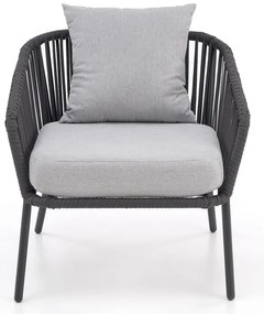 Set de gradina Rocca - 5 locuri, gri