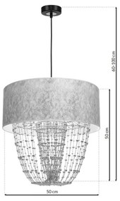 Lustră pe cablu ALMERIA 1xE27/60W/230V