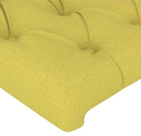 Tablie de pat cu LED, verde, 103x16x118 128 cm, textil 1, Verde, 103 x 16 x 118 128 cm