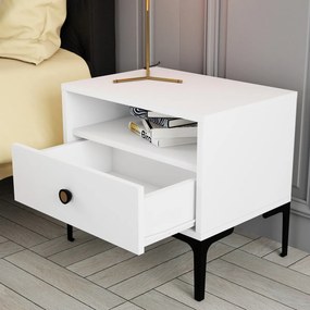 Noptieră Lizbon White