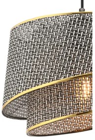 Lustră pe cablu BARETTE 1xE27/60W/230V gri/auriu