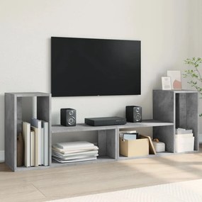 840789 vidaXL Dulapuri TV, 2 buc., gri beton, 75x30x50 cm, lemn prelucrat