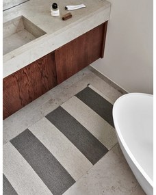 Covor tip traversă pentru interior și exterior gri antracit/crem 70x150 cm Bob Charcoal Linen – Pappelina