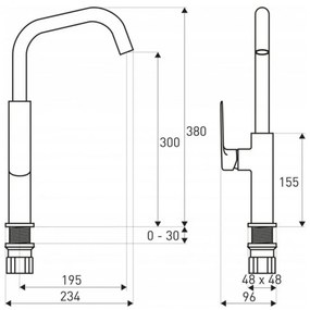 Baterie pentru chiuveta Maroko 15 grafit