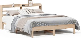 vidaXL Cadru de pat fără saltea, 140x200 cm, lemn masiv pin