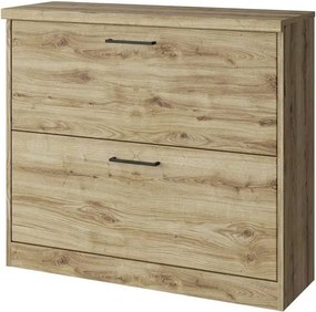 Pantofar DOORSET, stejar navarra, PAL laminat, 90x31x81 cm
