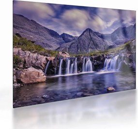Tablou pe sticlă cu cascade (70x50 cm)