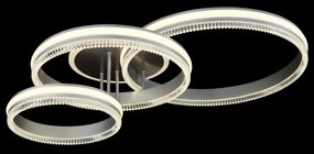 Globo 67377-72 - Lampă de tavan LED dimabilă FRANCINE LED/72W/230V argintie + telecomandă