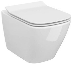 Cersanit S701-405-ECO - Vas WC suspendat CITY cu capac, ceramică, alb