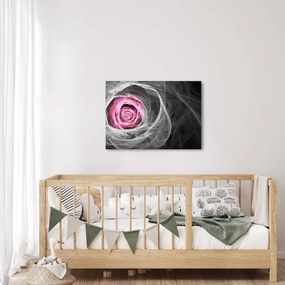 Tablou - Trandafir abstract, fucsia (70x50 cm)