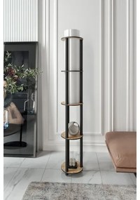 Lampă de podea NOTO cu polițe, 1xE27/40W/230V, bej/negru