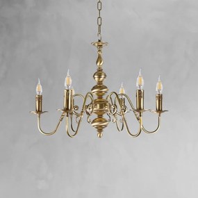 Candelabru clasic elegant din alama masiva Flemish