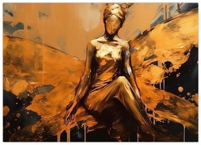 Tablou pe sticlă - Abstracție de o zână (70x50 cm)