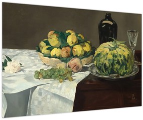 Tablou - Edouard Manet, Still Life with Melon and Peaches, reproducere (90x60 cm)