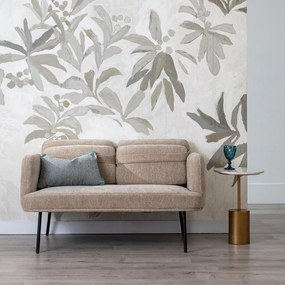 Canapea bej cu tapițerie din chenille 127 cm Bind – Ixia