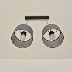 Lustră pe cablu ALBA 2xE27/15W/230V gri