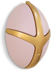Cârlig roz deschis/auriu de montat pe perete din plastic Tick – Spinder Design