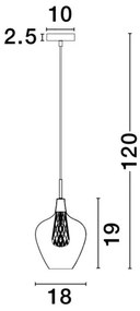 Pendul design modern 18cm Filo NVL-1500202821