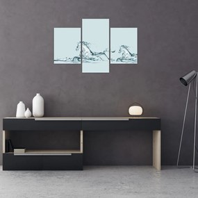 Tablou - Cai din picături de apă (90x60 cm)