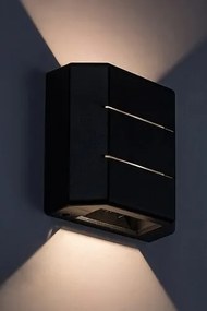 Aplica LED iluminat exterior ambiental IP54 Lippa negru