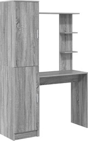 vidaXL Birou 2 pcs Gri Sonoma