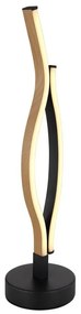 Veioza LED, lampa de masa design modern Geronimo negru, maro