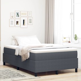 vidaXL Pat cu arcuri Gri închis 120 x 200 cm Țesătură de catifea