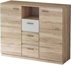 Comoda EFFECT, stejar sonoma/alb andersen, PAL, 130x42x105 cm