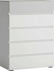 Comoda ALBI, alb, PAL laminat, 72x42x102 cm