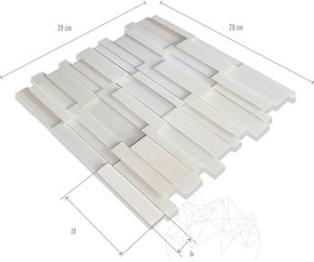 Mozaic Marmura Thassos 3D Lines Polisata Produs Comanda Speciala