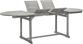 vidaXL Masă de grădină, (160-240)x100x75 cm, lemn masiv de acacia