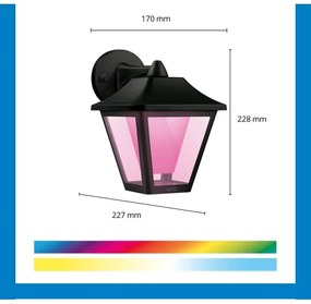 Aplică LED RGBW dimabilă de exterior WiZ LED/9,5W/230V IP44 Wi-Fi