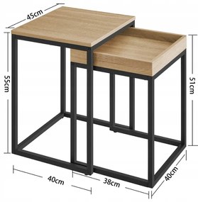 Masute de cafea TAYLOR SONOMA set 2 buc, 40x45cm