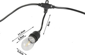 Ghirlanda luminoasa de gradina LED LUCENT, 15 m