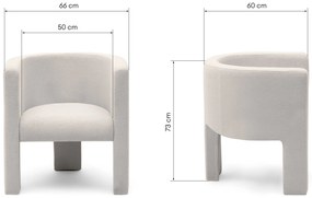 Fotoliu design crem MILU