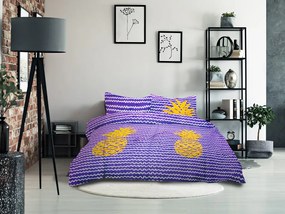 Lenjerie de pat din microfibra violet ANANAS Dimensiune lenjerie de pat: 2 buc 80 x 80 cm | 200 x 220 cm