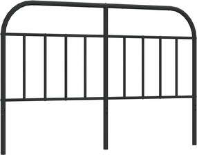 vidaXL Tăblie de pat de schimb metalică, negru, 140 cm