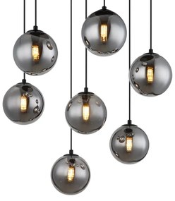 Lustră LED pe cablu Globo 56133-7H RIHA 7xG9/3,5W/230V fumuriu/negru